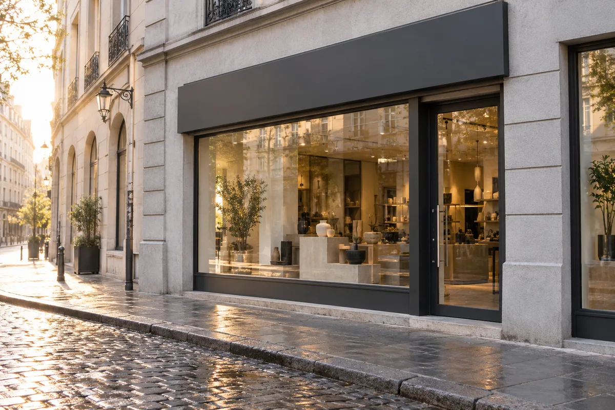 Enseigne de magasin : forme, matière, pose et règles